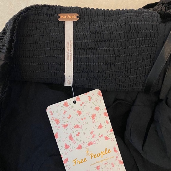 New Free People Rosie Embroidered Floral Strapless Bustier Velvet - Picture 5 of 5